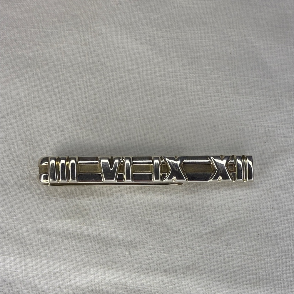 Tiffany & Co. Atlas Tie Bar Sterling Silver 2” Hallmarked T&Co. 925